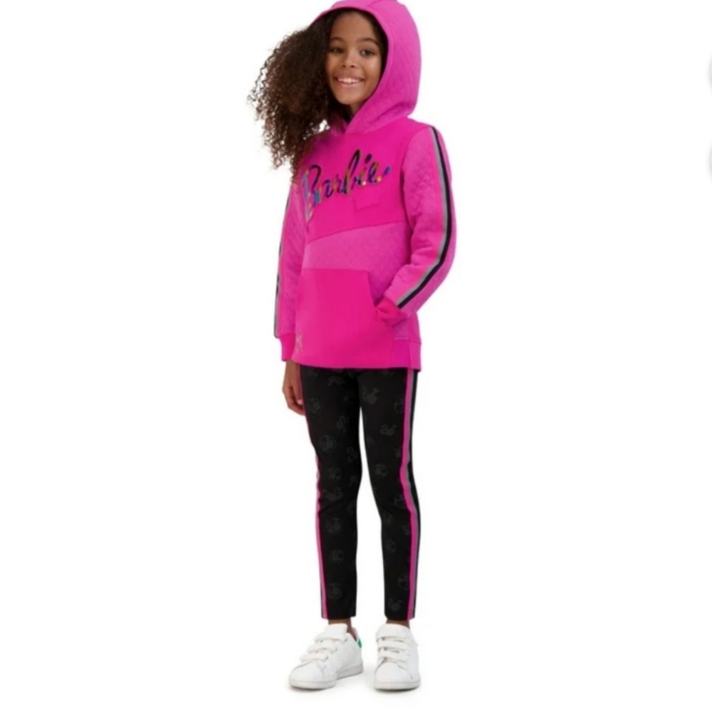 Barbie Hoodie Sweatshirt and Active Sweatpants Girls  2 pc. track suit Set NWT